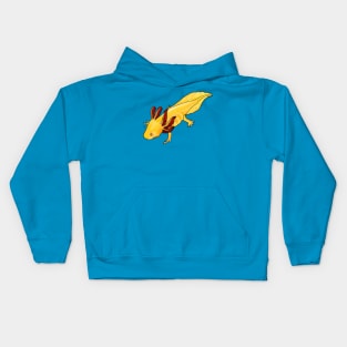 Gold Albino Axolotl Kids Hoodie